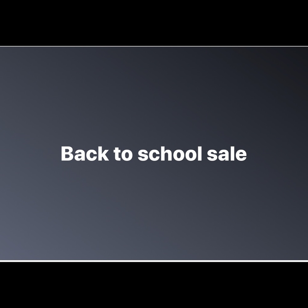 Back to school sale